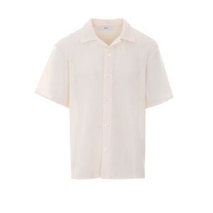 Dunst Men Open Collared Crochet Shirt